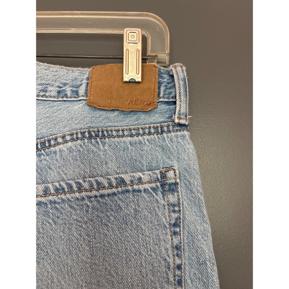 AEROPOSTALE 90s Baggy Light Wash Distressed Ripped Knee Jeans Size 0 - Picture 4 of 7